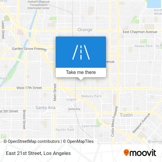 Mapa de East 21st Street