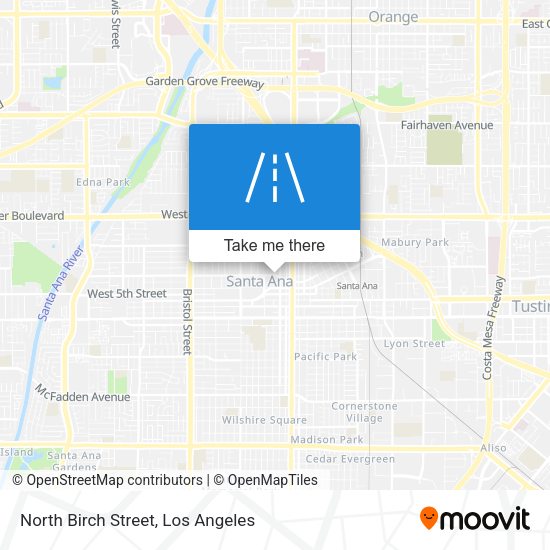 North Birch Street map