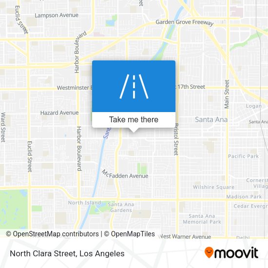 North Clara Street map