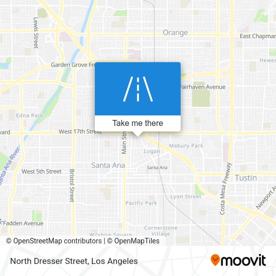 North Dresser Street map