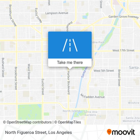North Figueroa Street map