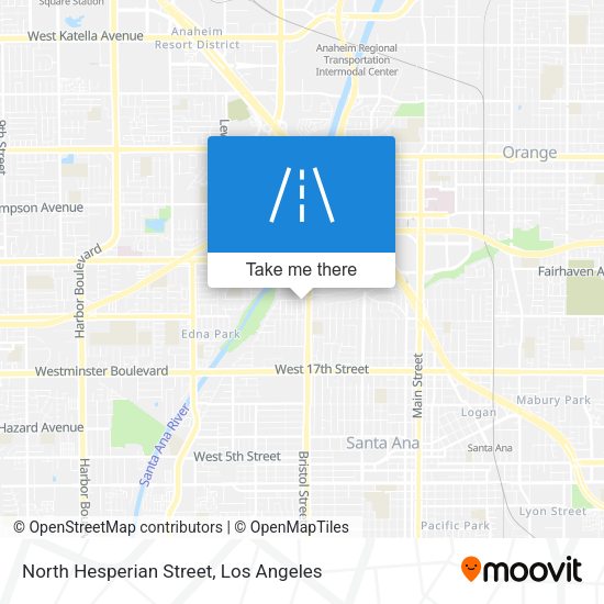 North Hesperian Street map