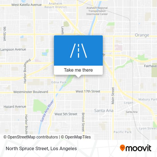 North Spruce Street map