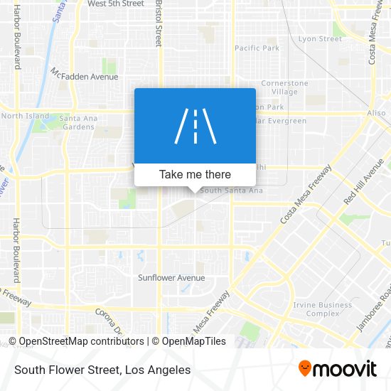 South Flower Street map