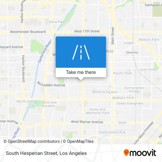 South Hesperian Street map