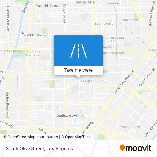 South Olive Street map