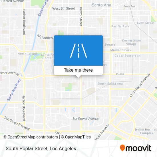 South Poplar Street map