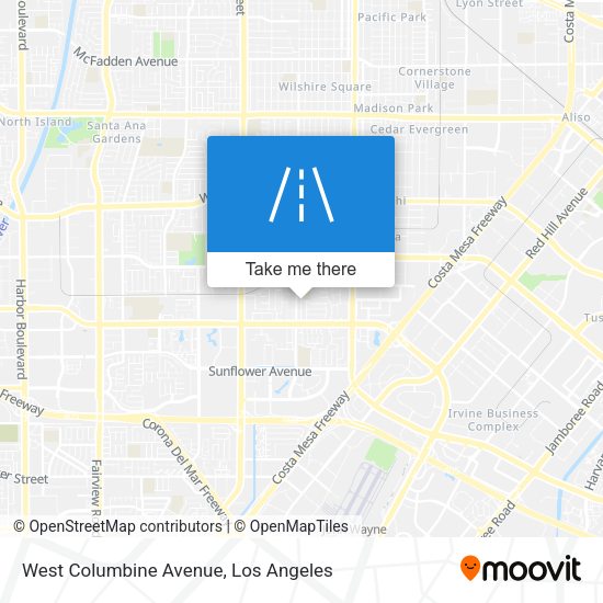 West Columbine Avenue map