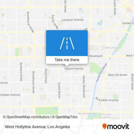 West Hollyline Avenue map