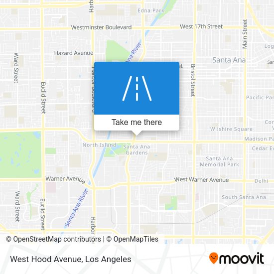 West Hood Avenue map