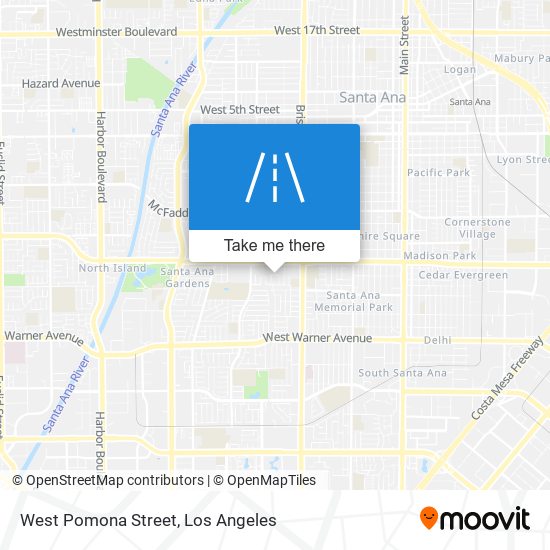 West Pomona Street map