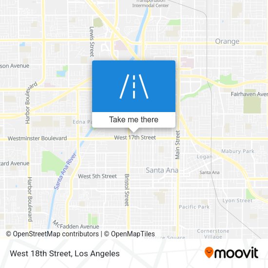 West 18th Street map