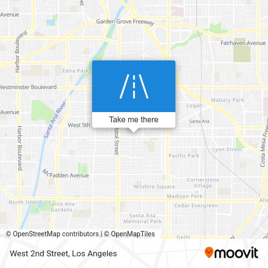 Mapa de West 2nd Street