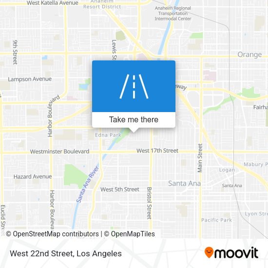West 22nd Street map