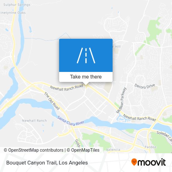 Mapa de Bouquet Canyon Trail
