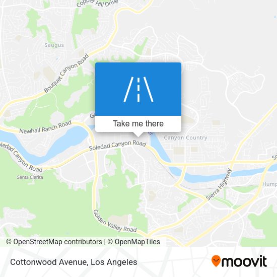 Cottonwood Avenue map