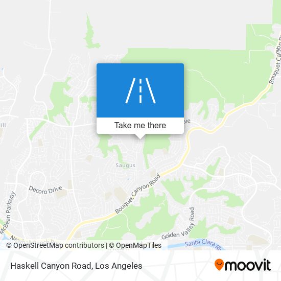 Mapa de Haskell Canyon Road