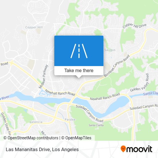 Las Mananitas Drive map