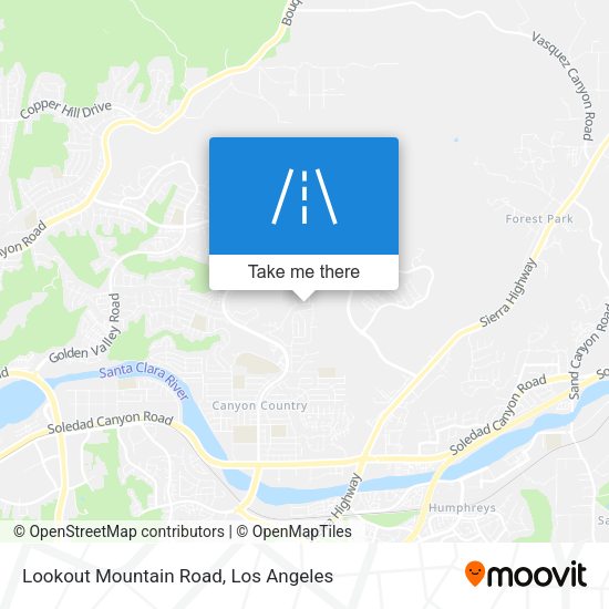 Mapa de Lookout Mountain Road