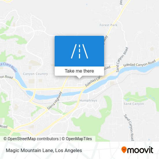 Magic Mountain Lane map