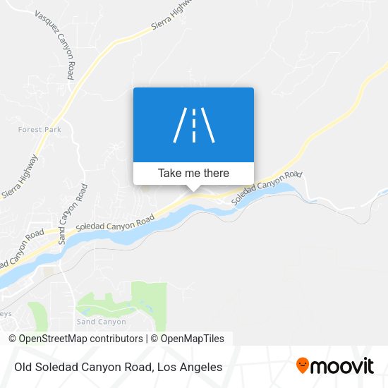 Old Soledad Canyon Road map