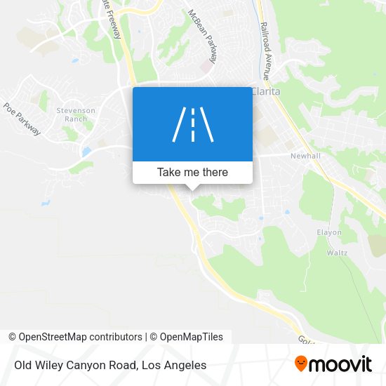 Old Wiley Canyon Road map