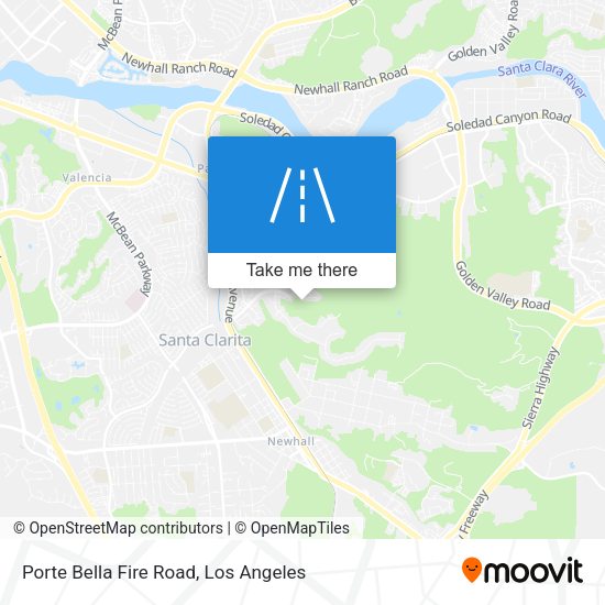 Porte Bella Fire Road map