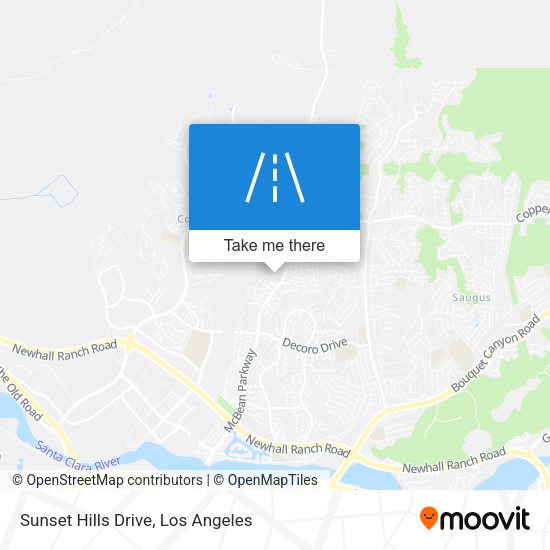 Sunset Hills Drive map