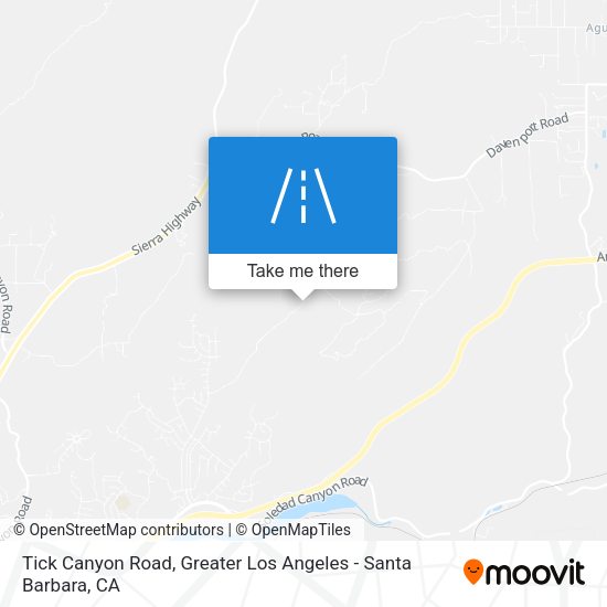 Tick Canyon Road map