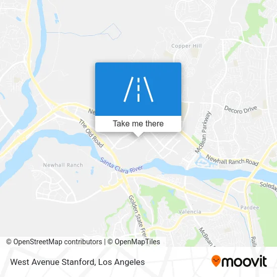 West Avenue Stanford map