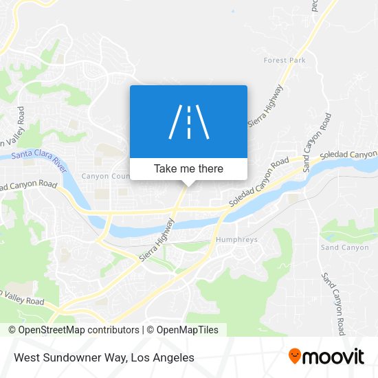 West Sundowner Way map
