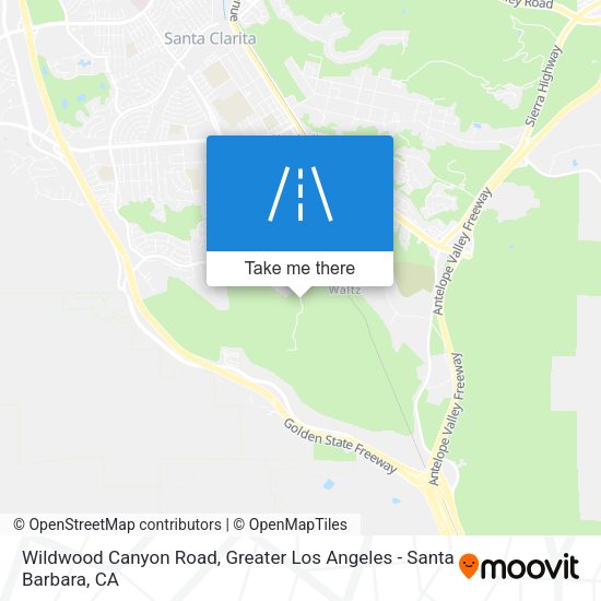 Wildwood Canyon Road map
