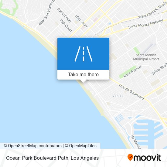 Ocean Park Boulevard Path map