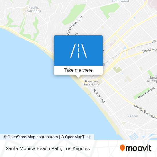 Santa Monica Beach Path map