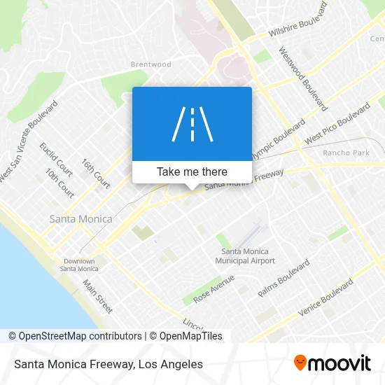 Santa Monica Freeway map
