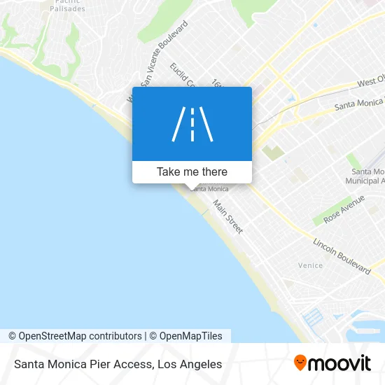 Santa Monica Pier Access map
