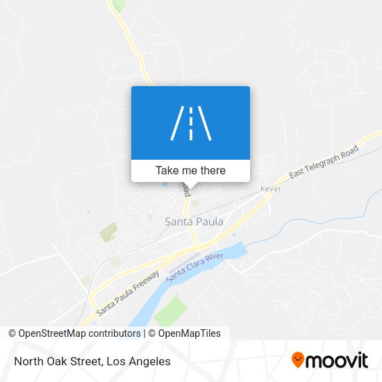 North Oak Street map
