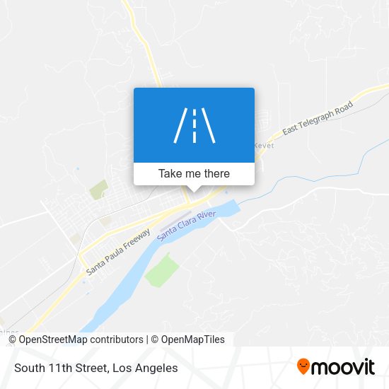 South 11th Street map