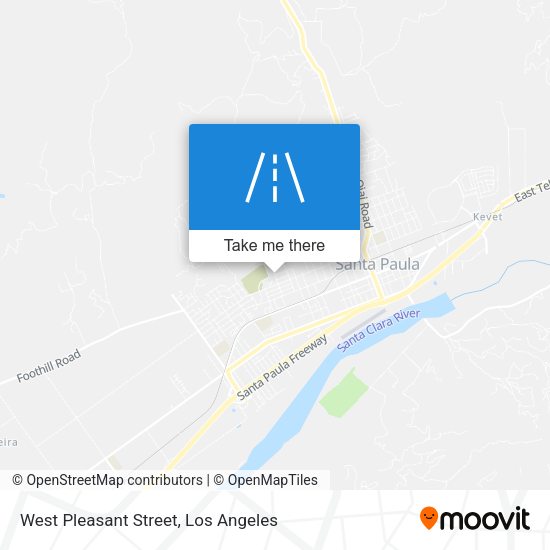 West Pleasant Street map