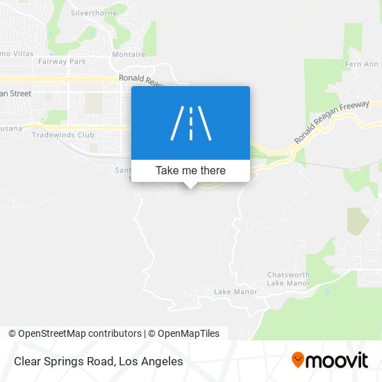 Clear Springs Road map