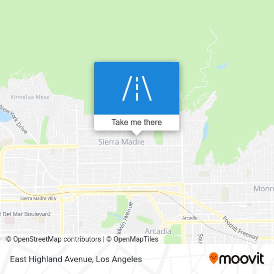 East Highland Avenue map