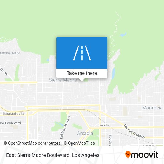 Mapa de East Sierra Madre Boulevard