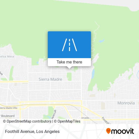 Foothill Avenue map