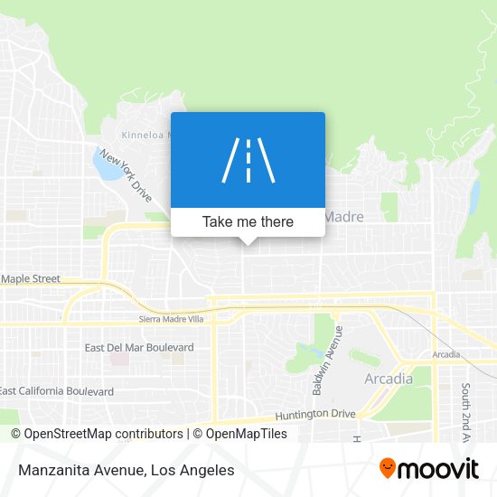 Manzanita Avenue map