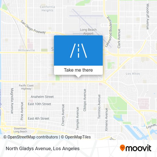 Mapa de North Gladys Avenue