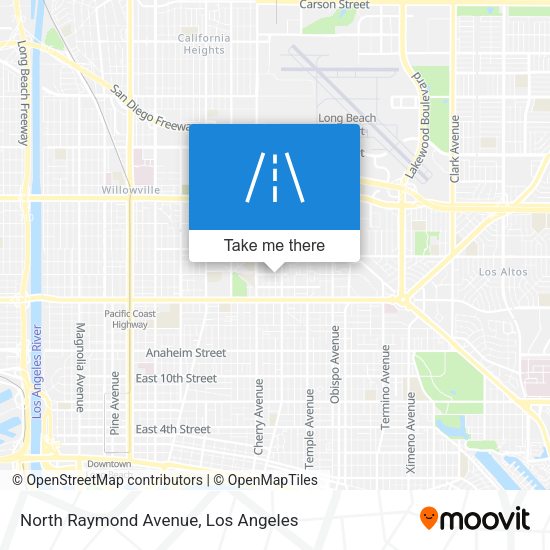 North Raymond Avenue map