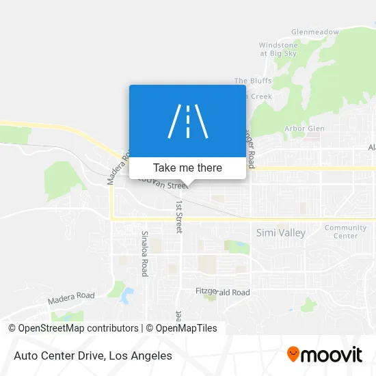Auto Center Drive map