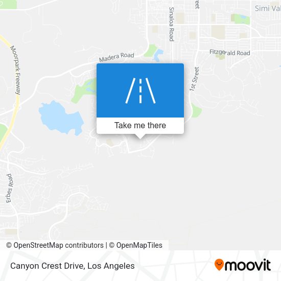 Canyon Crest Drive map
