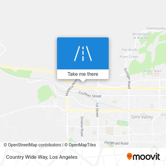 Country Wide Way map