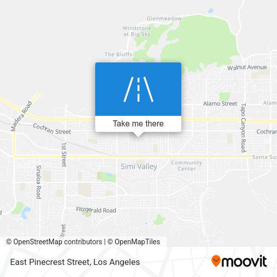 East Pinecrest Street map